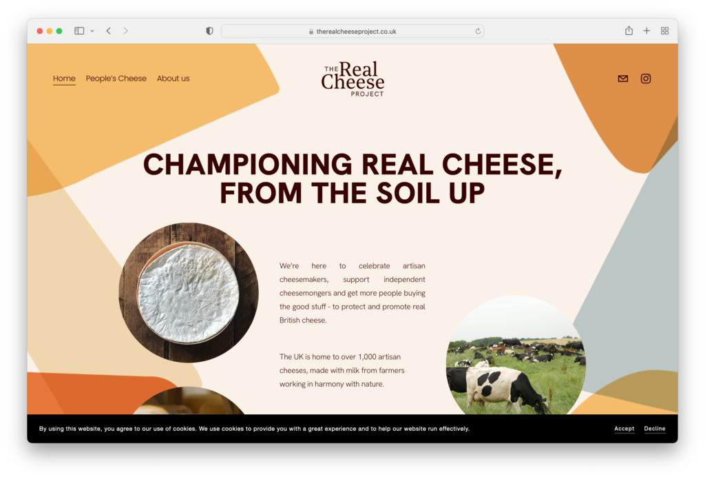 The Real Cheese Project Website